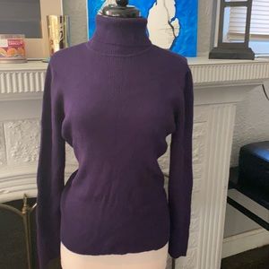 Lauren Ralph Lauren Turtle Neck Purple SZ LG